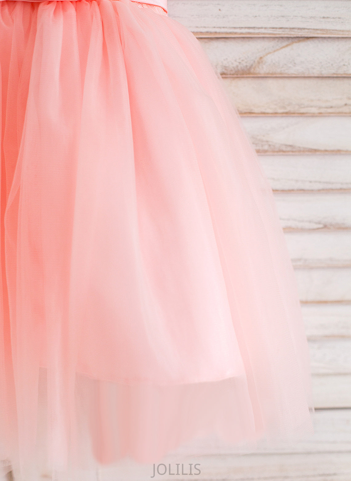 With Sleeveless Flower Girl Dresses Dress Neck - Bow(s) Knee-length Scoop Tulle/Lace Melinda Girl Flower Ball-Gown/Princess