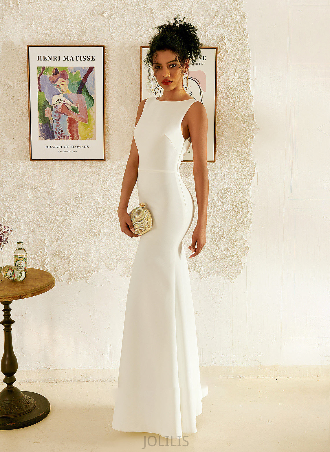 Floor-Length Trumpet/Mermaid Dress Scoop Neck Wedding Renata Wedding Dresses