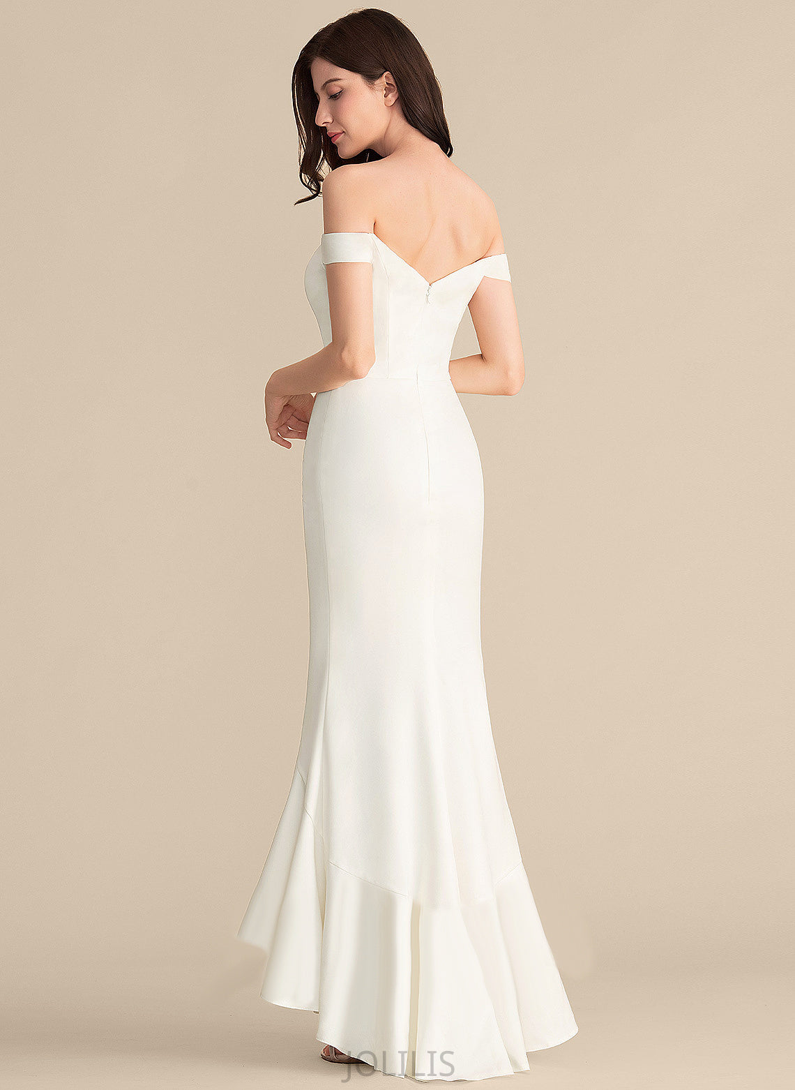 With Dress Off-the-Shoulder Mylie Wedding Dresses Wedding Trumpet/Mermaid Asymmetrical Cascading Ruffles