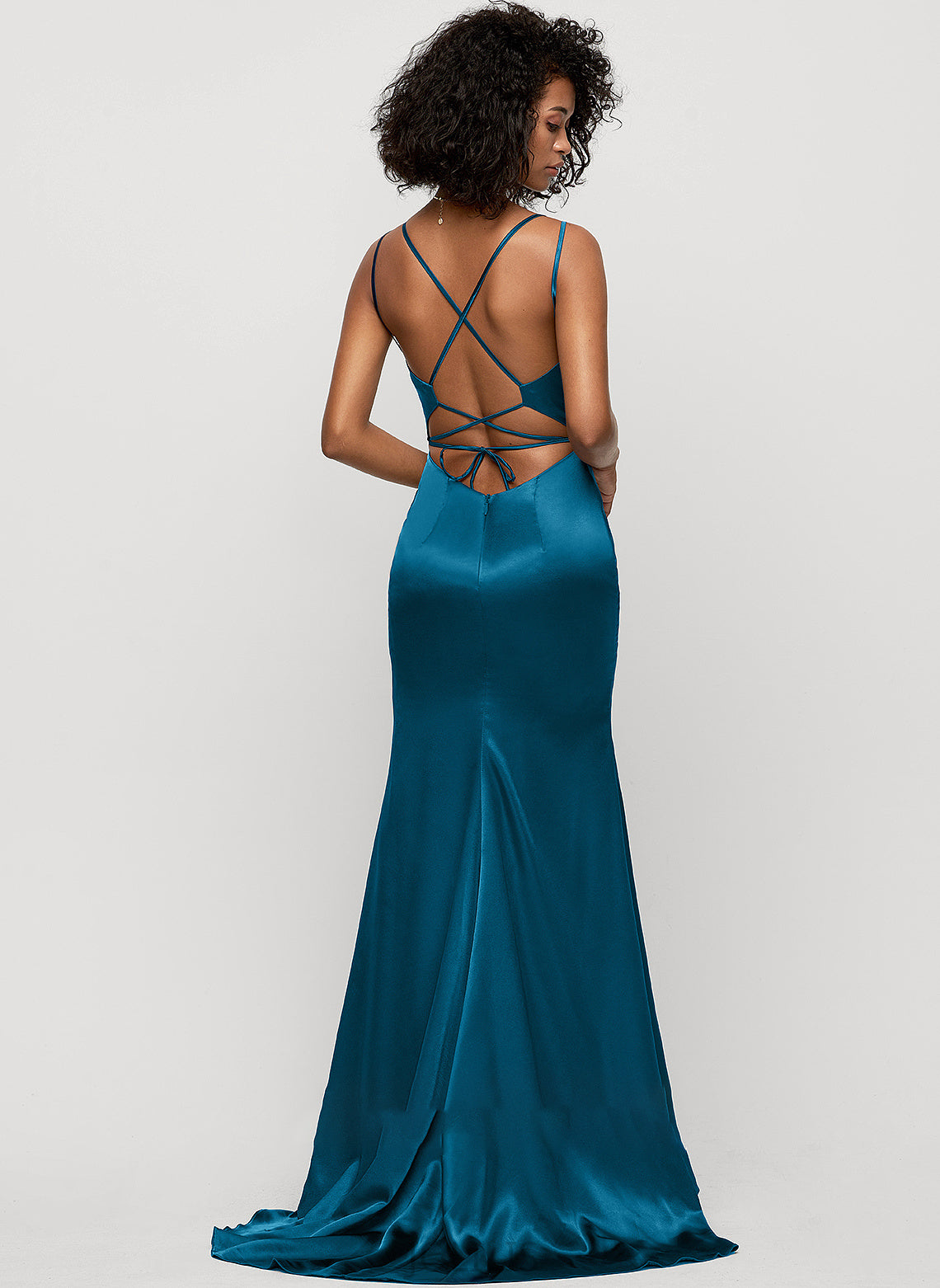 Prom Dresses Train Trumpet/Mermaid V-neck Jayla Sweep