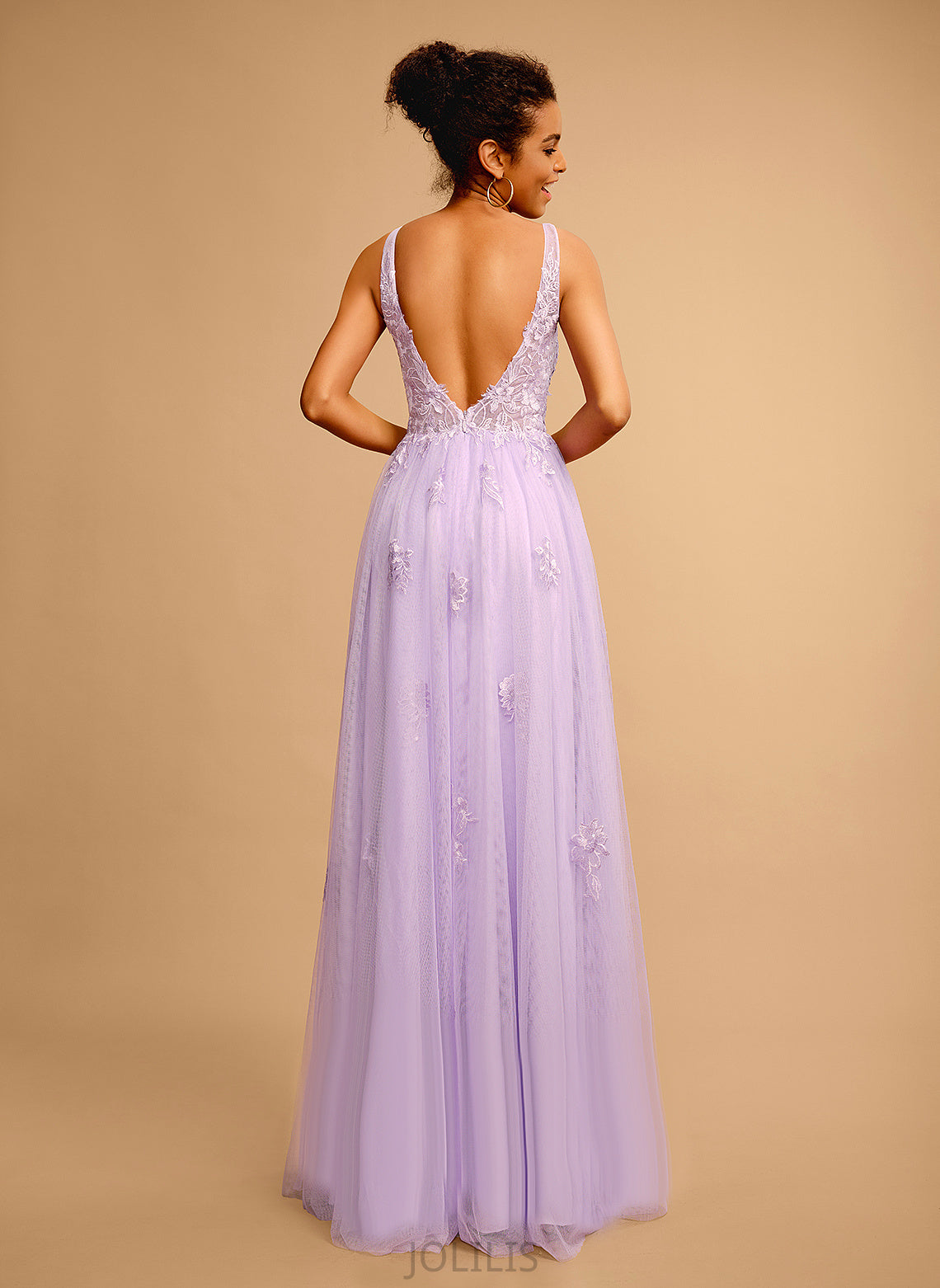 Prom Dresses Krystal Lace Tulle Ball-Gown/Princess Floor-Length V-neck