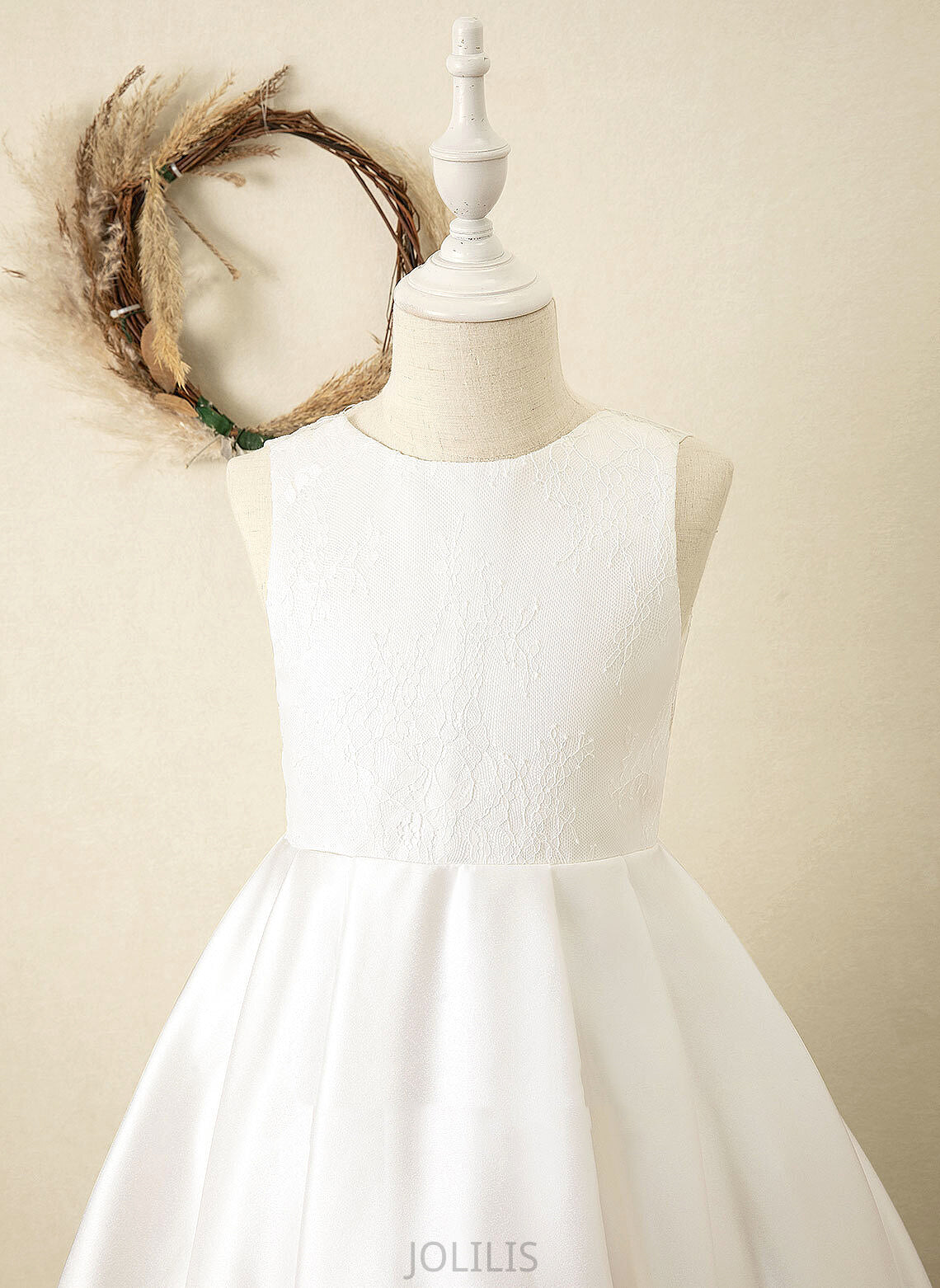 Sash Scoop Sweep Flower Neck - Girl With Train Emilie Ball-Gown/Princess Sleeveless Satin/Tulle/Lace Flower Girl Dresses Dress