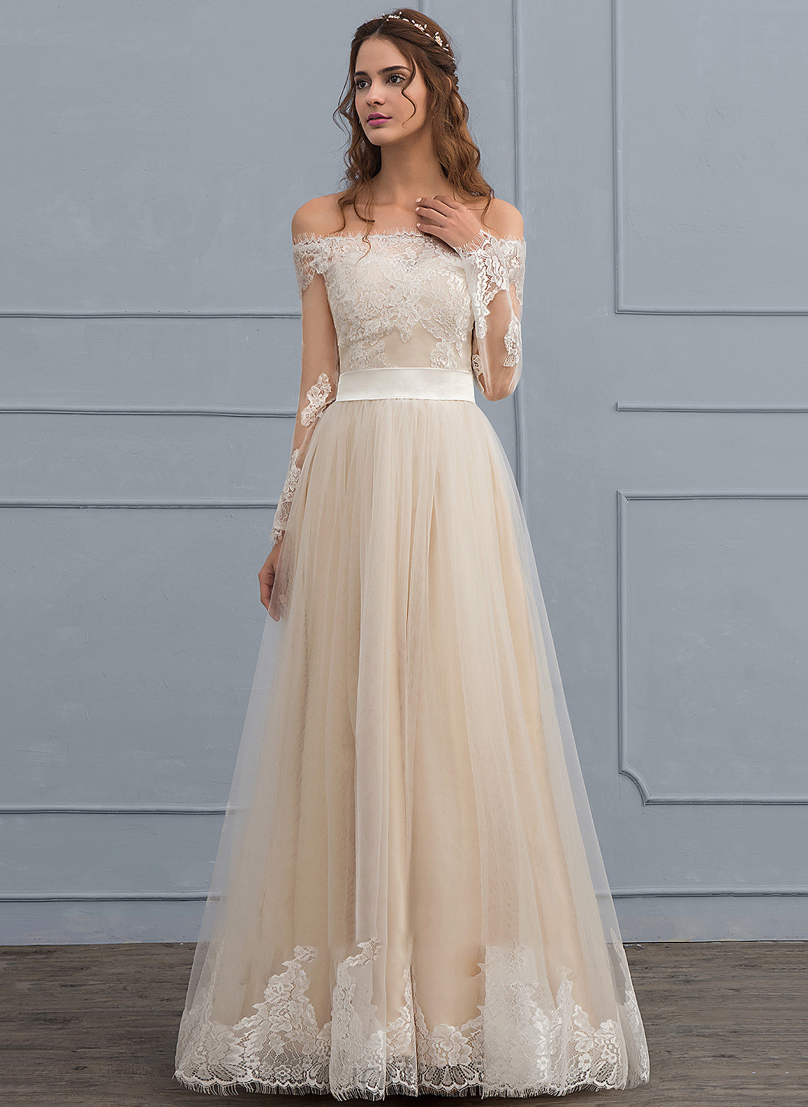 Dress Lace Floor-Length Ida Tulle Wedding Dresses A-Line Wedding