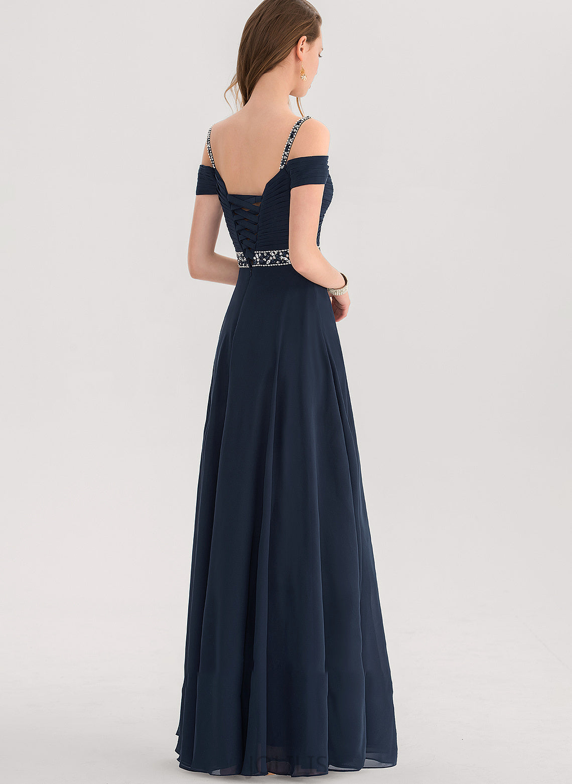 Sequins Prom Dresses A-Line Sweetheart With Celia Beading Floor-Length Chiffon