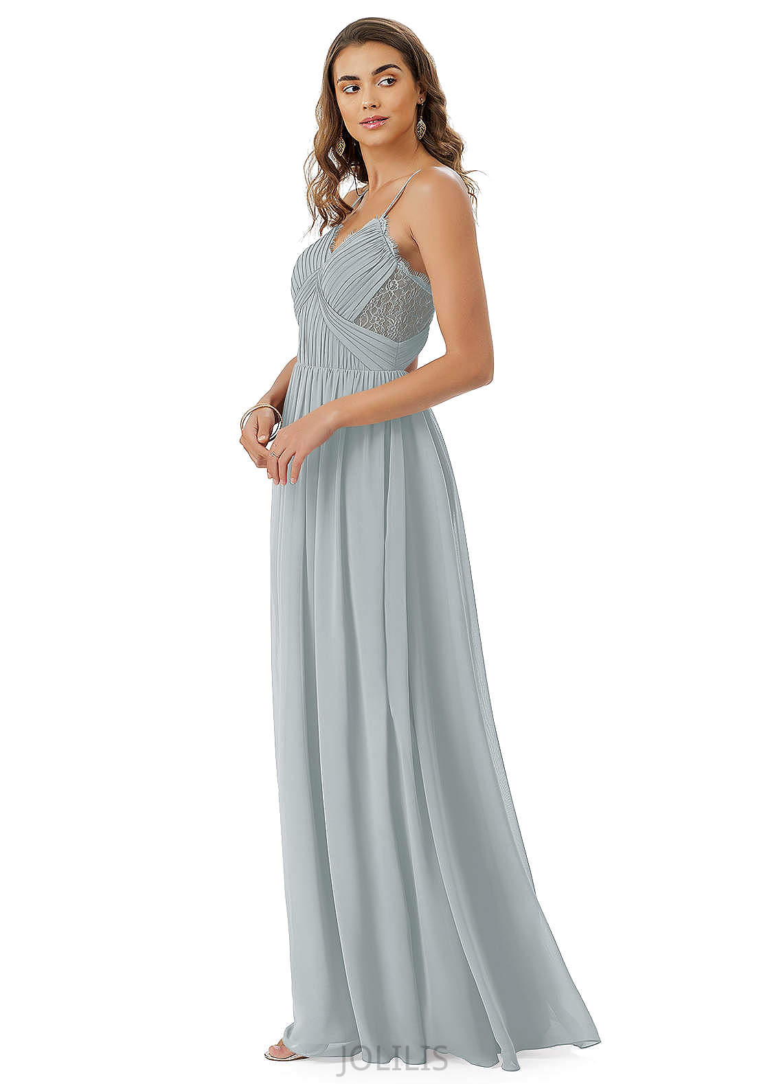 Danika Floor Length Sleeveless A-Line/Princess Natural Waist V-Neck Bridesmaid Dresses