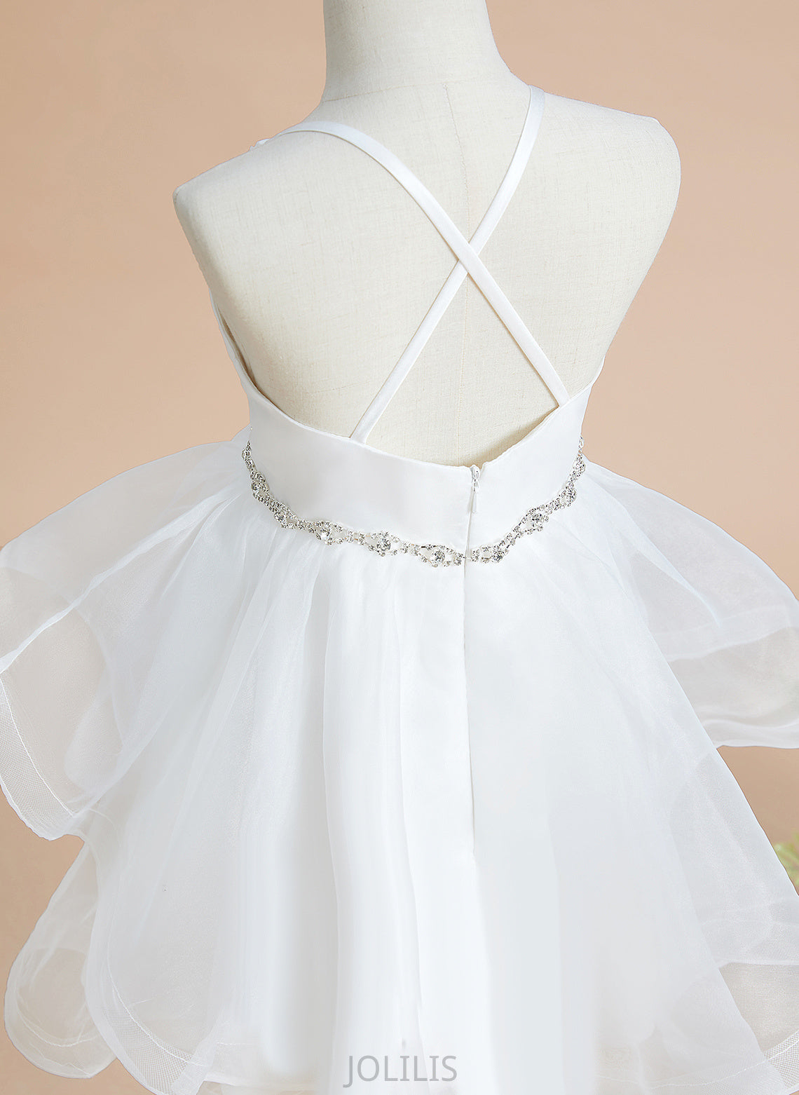 Square Alexia Neckline Sleeveless Flower With Dress - Girl Knee-length Beading A-Line Flower Girl Dresses Tulle