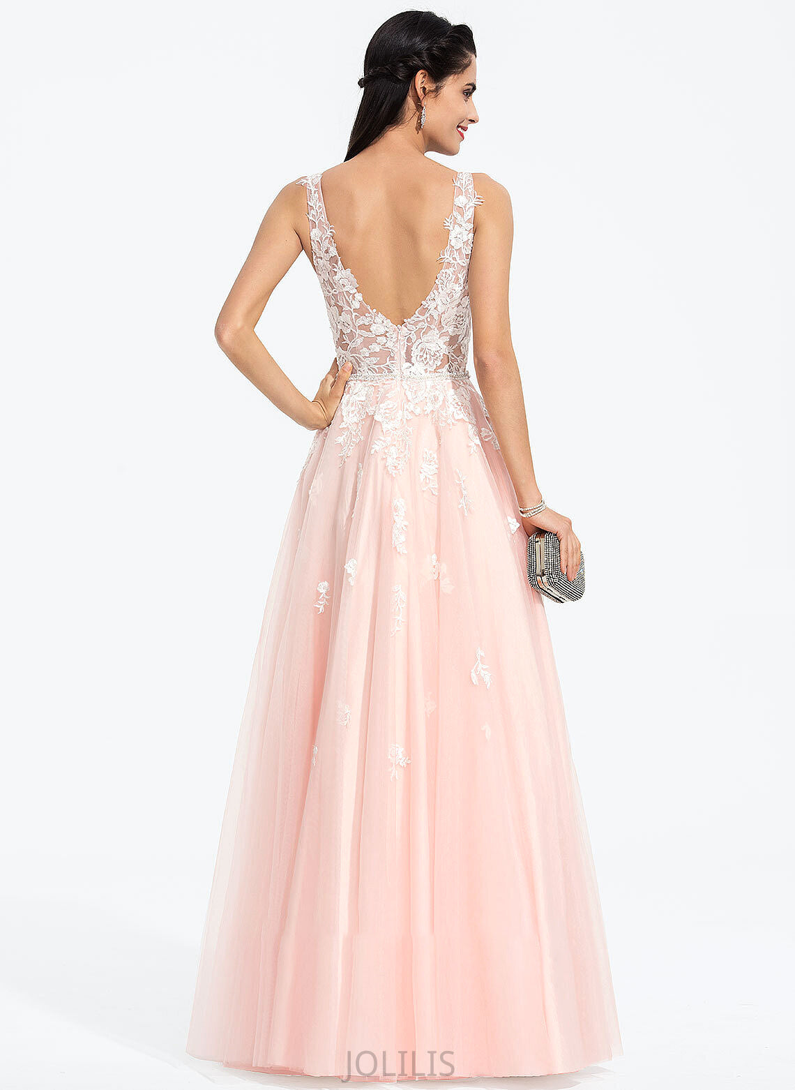 Floor-Length Shaylee With Beading Tulle Ball-Gown/Princess Sequins Wedding Dress V-neck Wedding Dresses