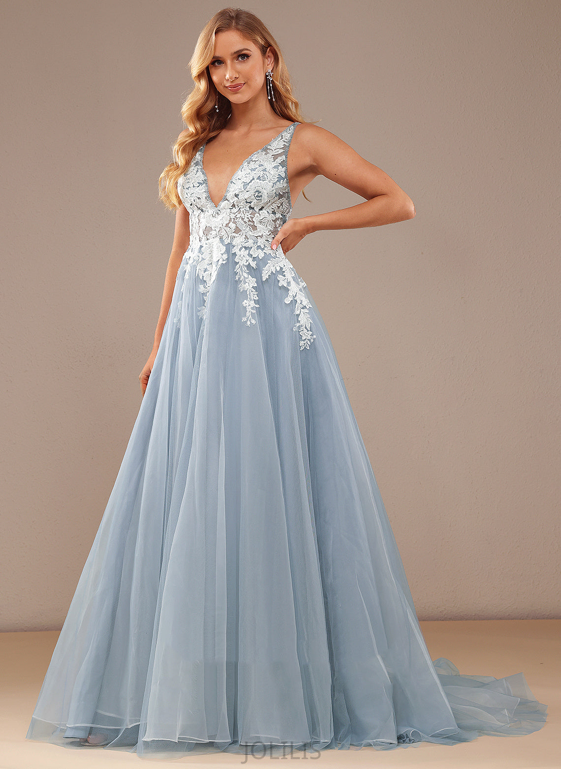 Wedding Dresses Audrey Sequins Ball-Gown/Princess Dress Train Court With Wedding Lace V-neck Lace Beading Tulle