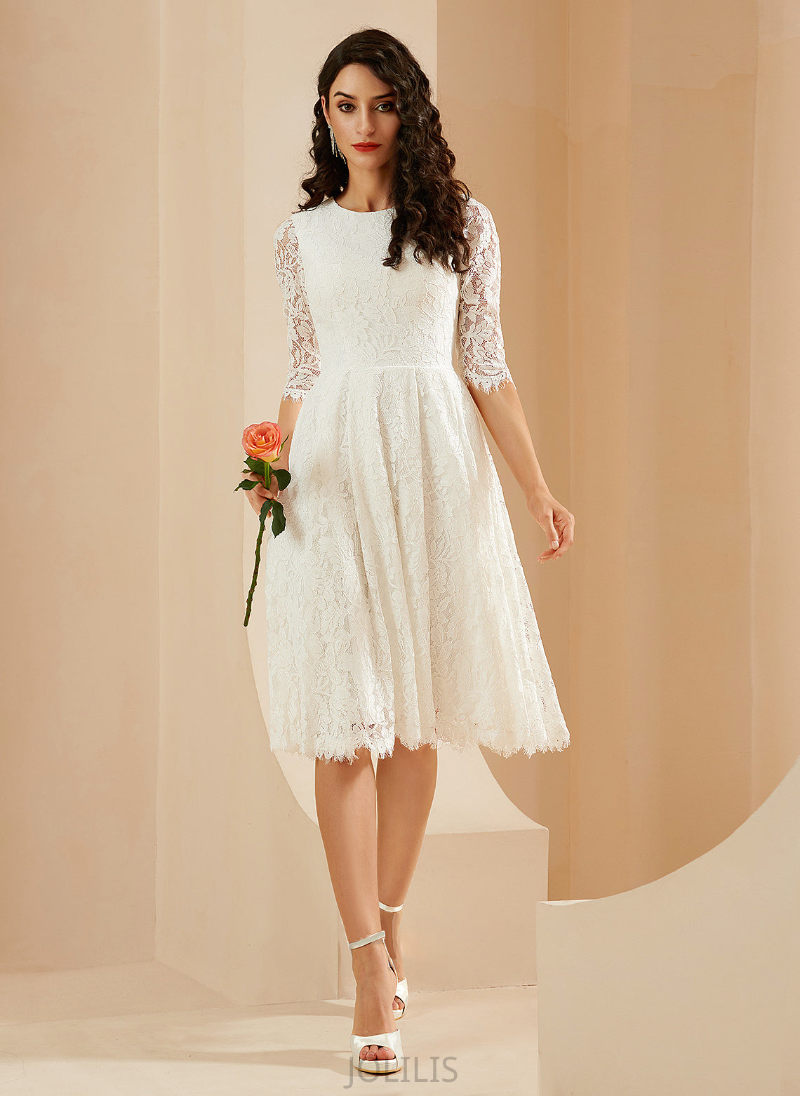 Dress Knee-Length Wedding Sherlyn A-Line Wedding Dresses