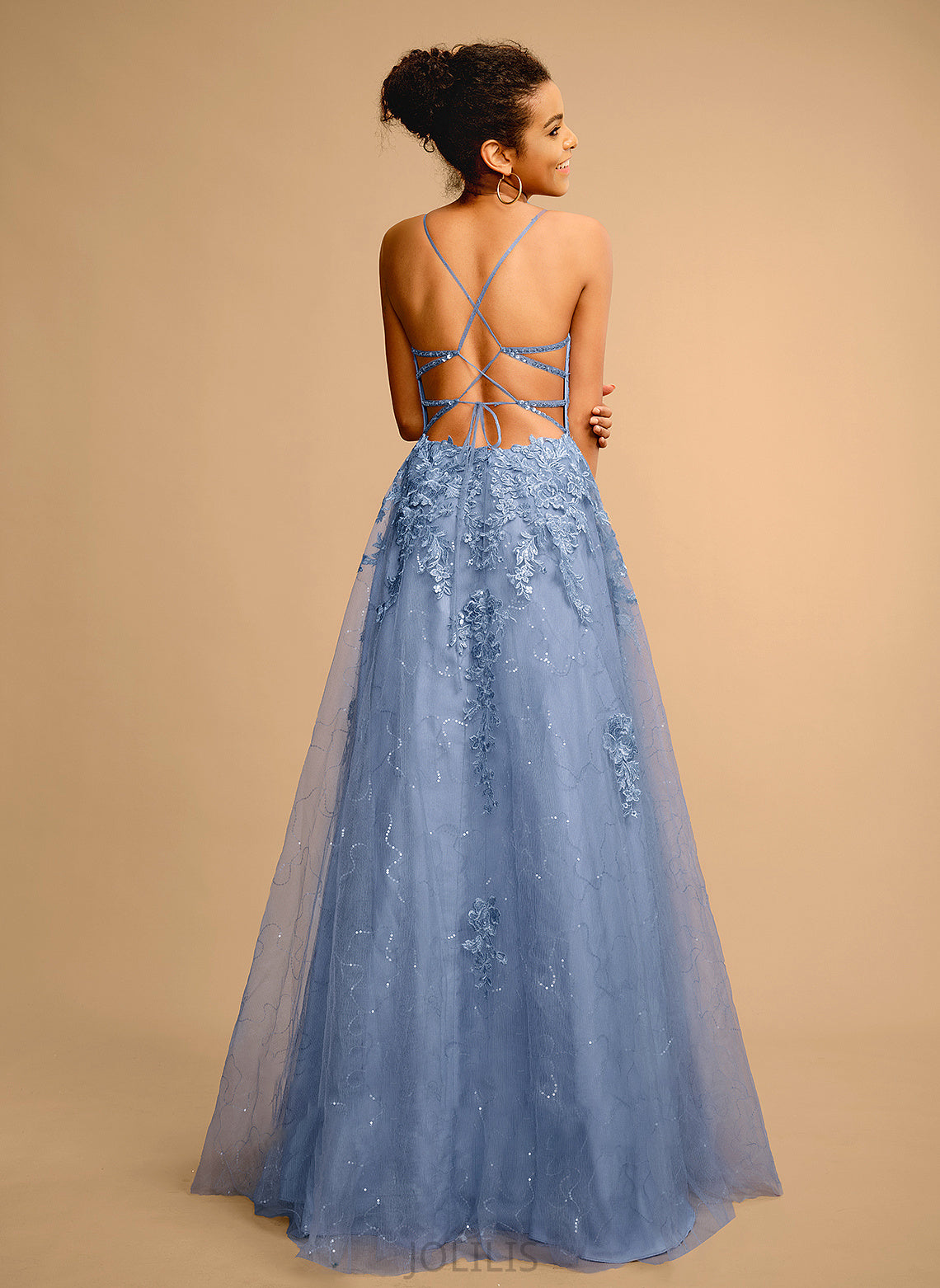 Sequins Allie Neckline Floor-Length Front With Square Prom Dresses Ball-Gown/Princess Tulle Split