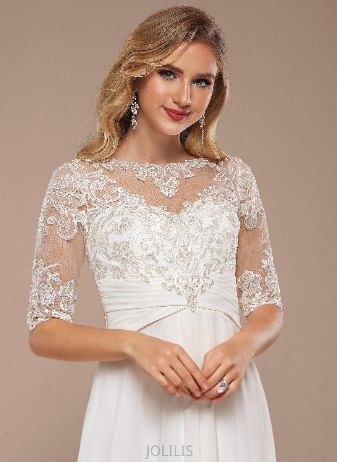 Wedding Dresses Dress Wedding A-Line Neck Chiffon Boat Gia Asymmetrical Lace