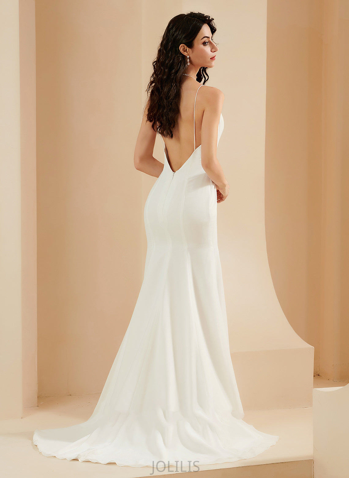 Wedding Dresses Court Trumpet/Mermaid Train Perla Wedding Dress V-neck