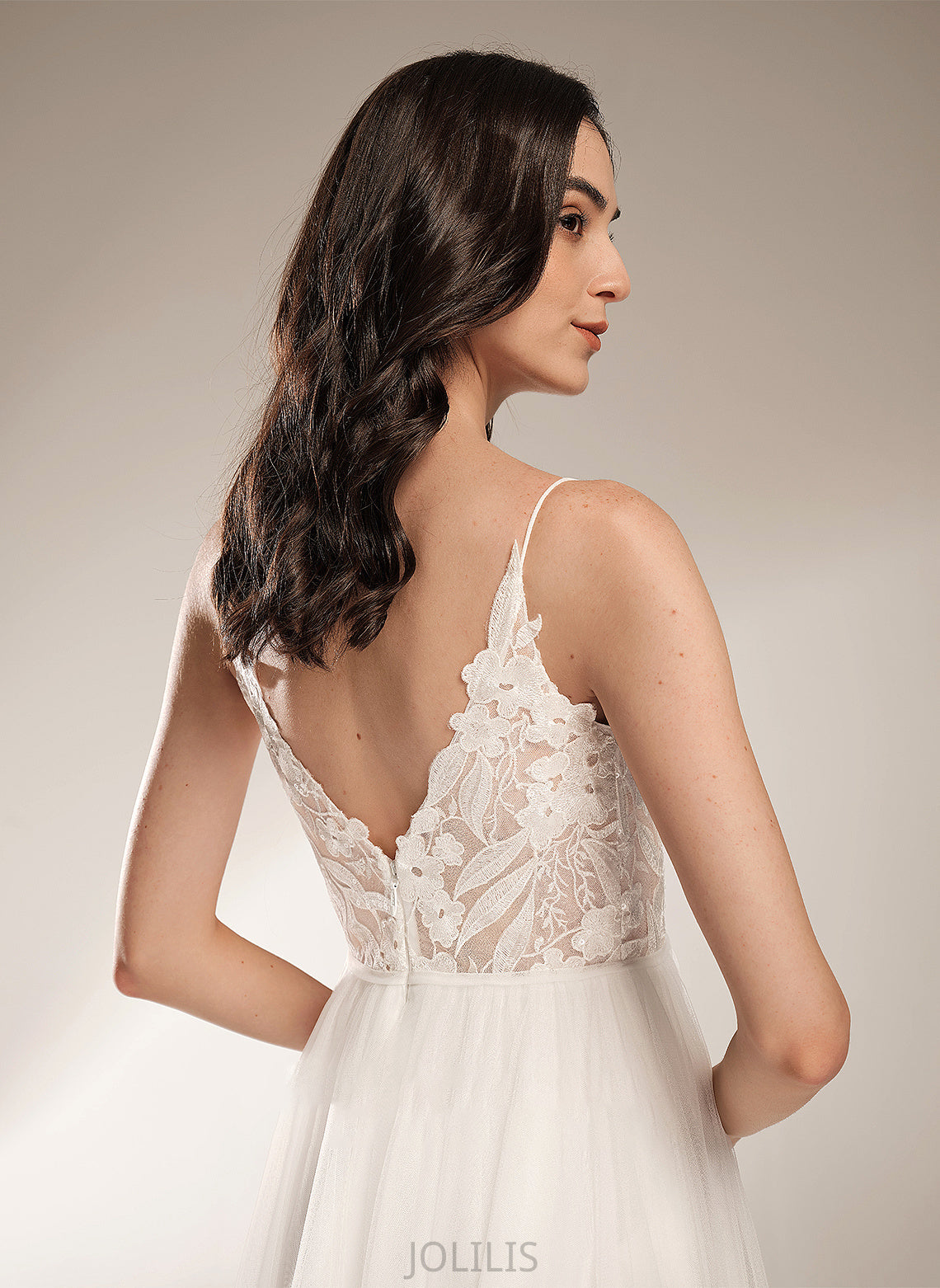 A-Line Madge Wedding Dresses Dress V-neck Tea-Length Wedding