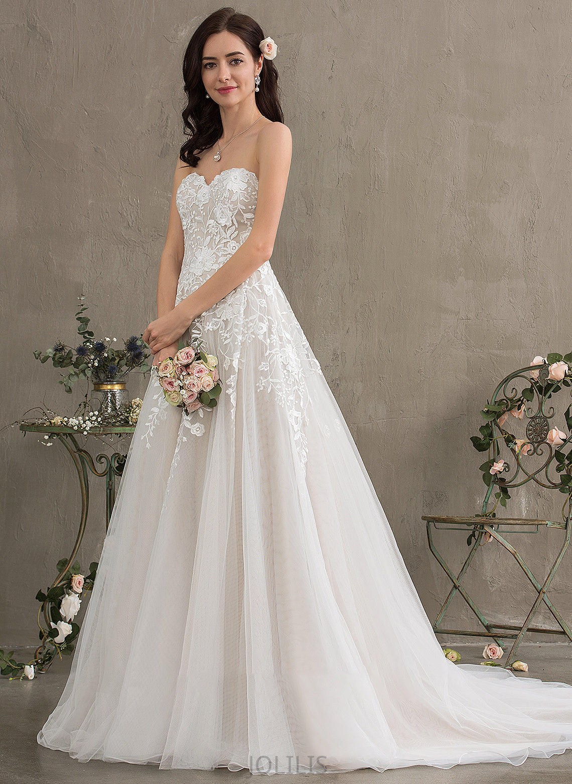 Court Wedding Dresses Dress Sweetheart Ball-Gown/Princess Wedding Rowan Tulle Train