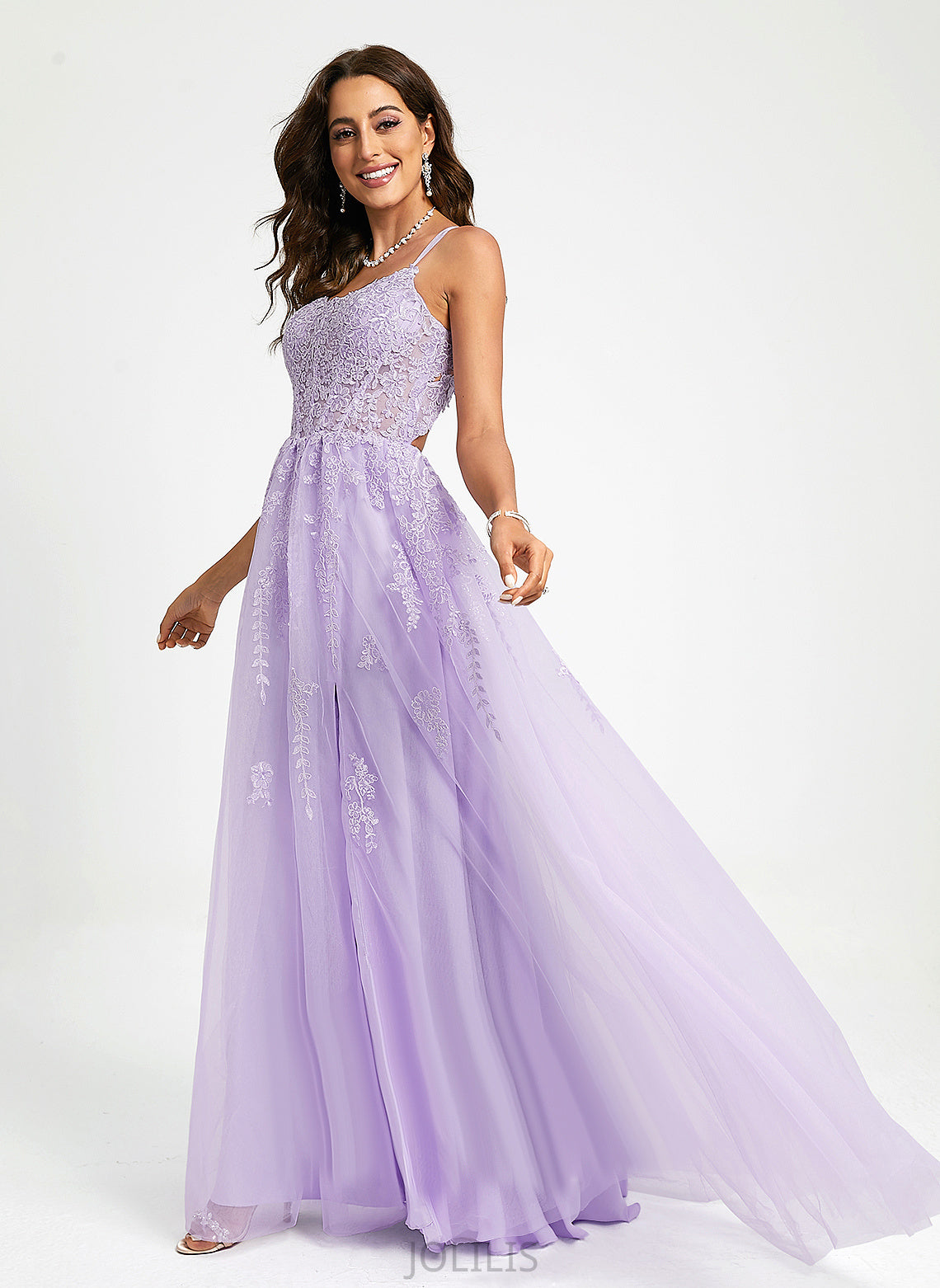 Prom Dresses Sweep Macie Lace Train Ball-Gown/Princess Scoop Sequins With Tulle