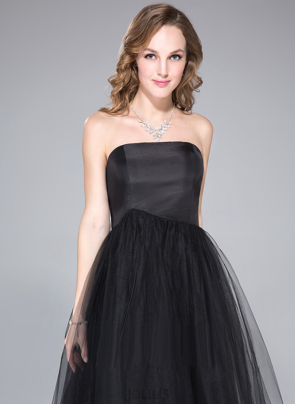 Tulle With Dress Asymmetrical Lesly Ruffle A-Line Taffeta Homecoming Dresses Homecoming Strapless