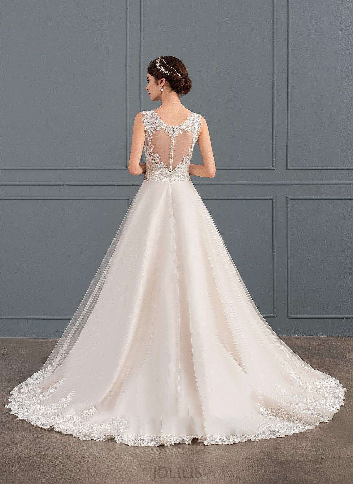 Train Beading Sanaa Wedding Dresses Tulle With Sweetheart Ball-Gown/Princess Wedding Dress Lace Court