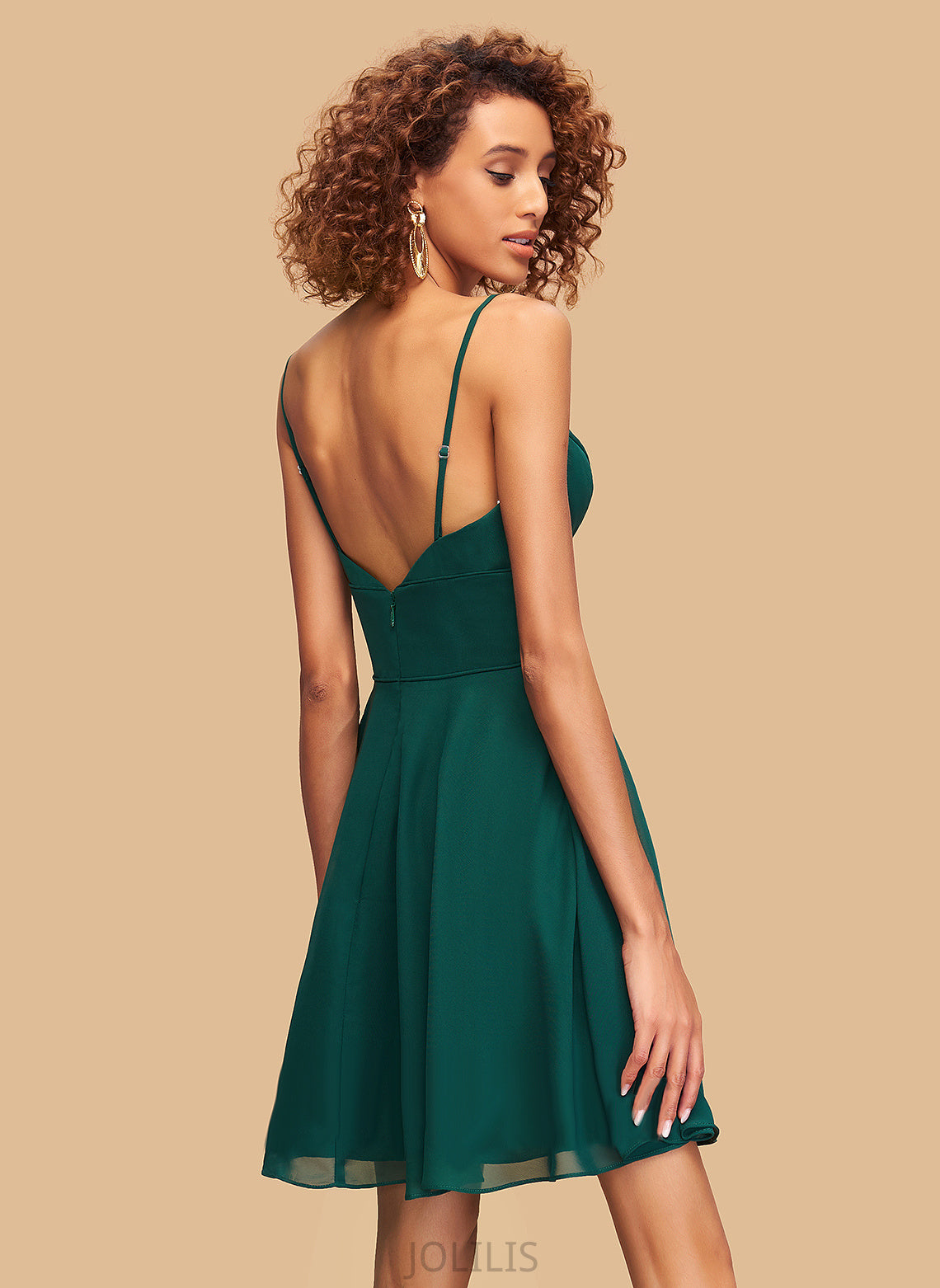 A-Line Thalia Short/Mini V-neck Homecoming Dresses Dress Chiffon Homecoming