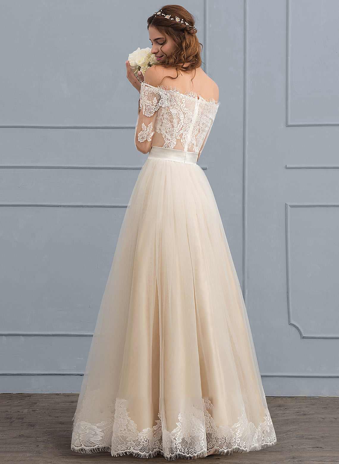 Dress Lace Floor-Length Ida Tulle Wedding Dresses A-Line Wedding