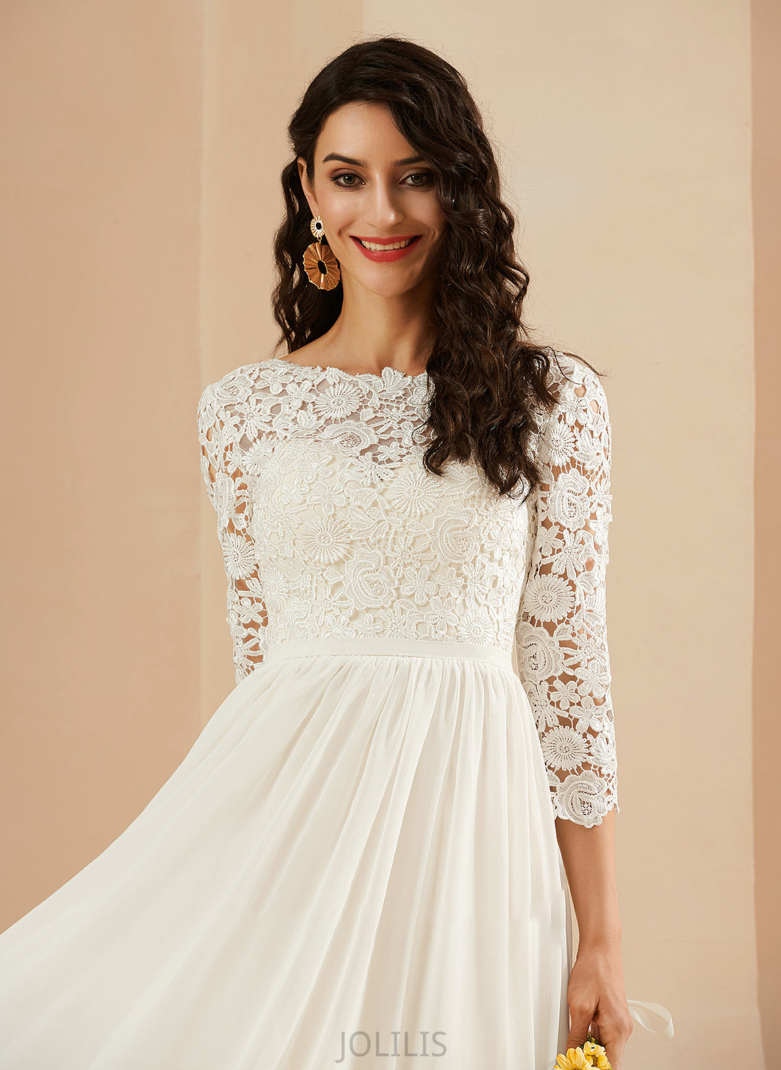 Wedding Wedding Dresses A-Line Train Sweep With Lace Arianna Dress