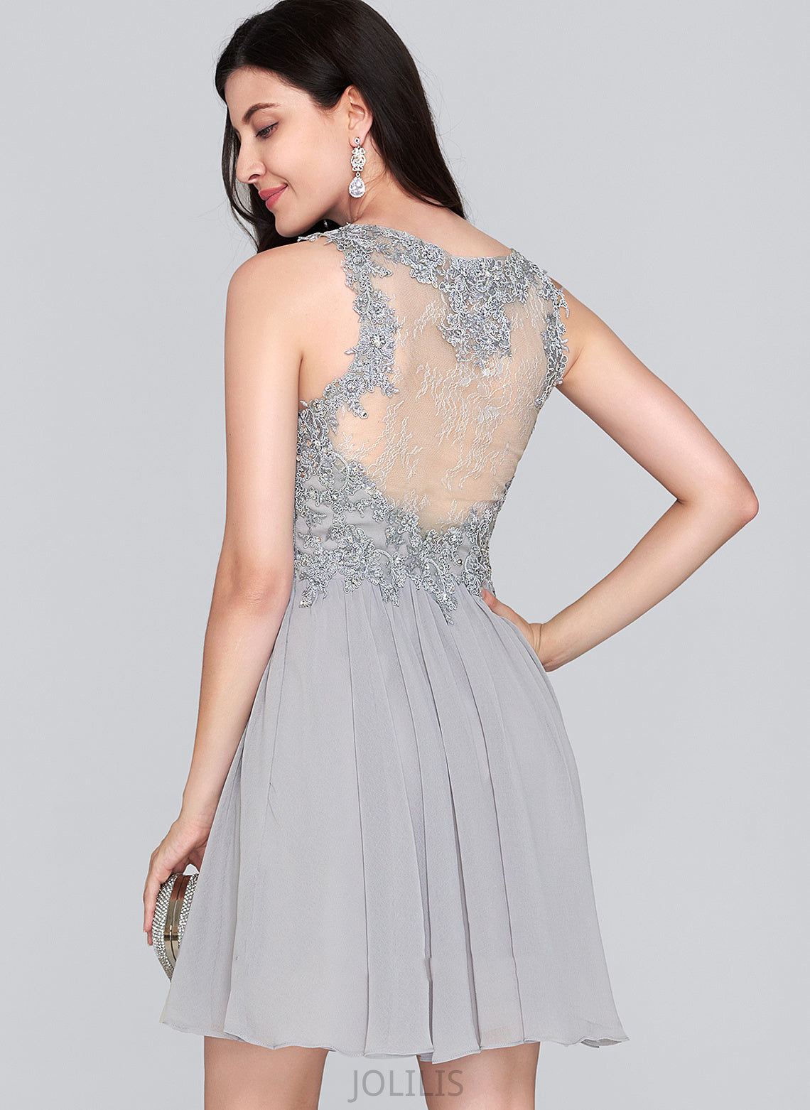 Short/Mini Sweetheart A-Line Homecoming Dresses Rosalie With Chiffon Sequins Dress Beading Lace Homecoming