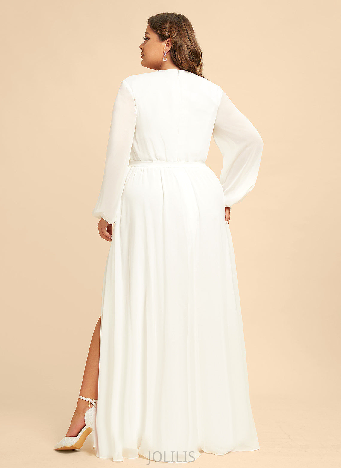 Chiffon Wedding Floor-Length Alexandra Dress A-Line V-neck Wedding Dresses