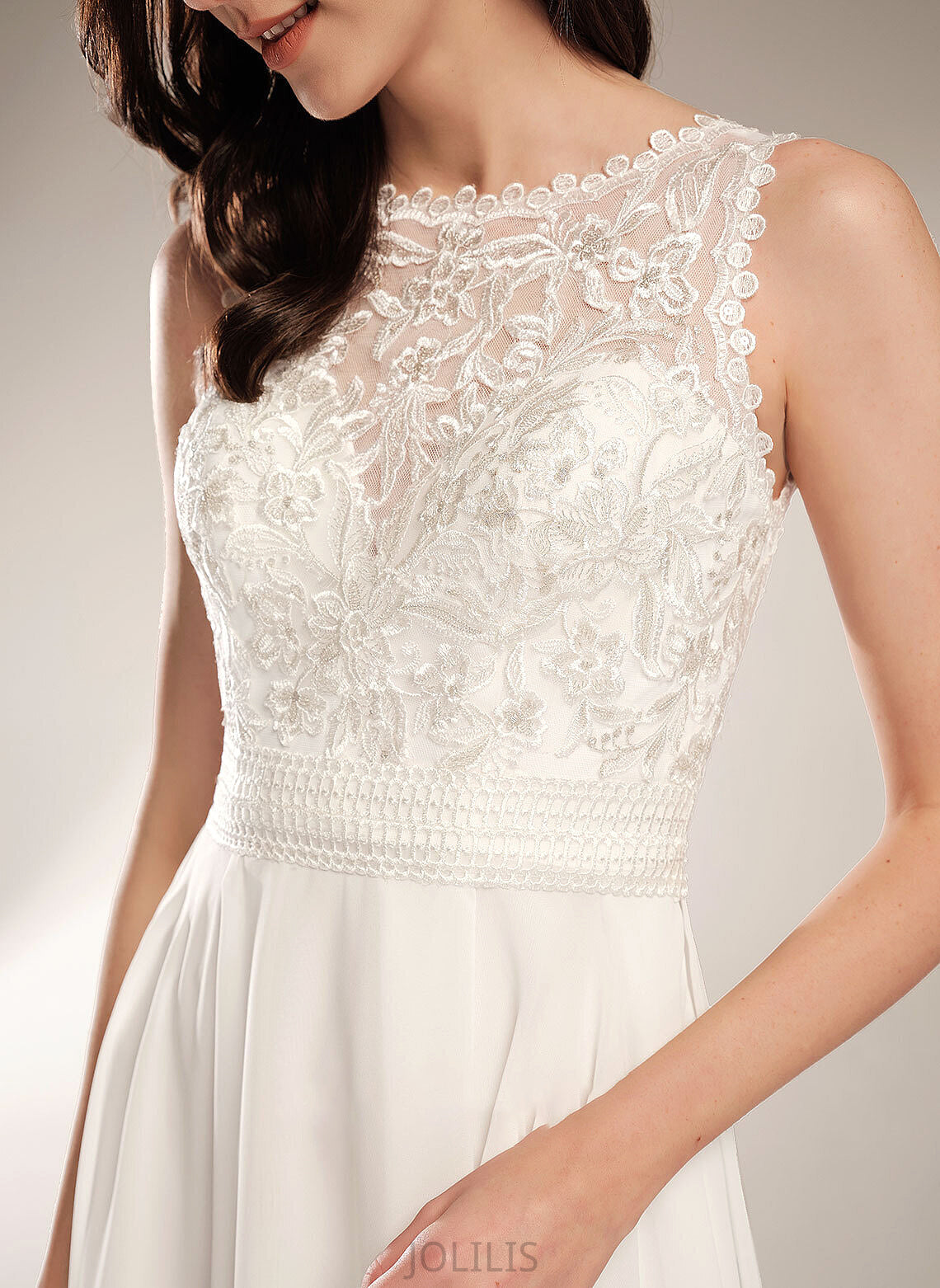 Scoop Neck Asymmetrical Alice Wedding Wedding Dresses Dress A-Line