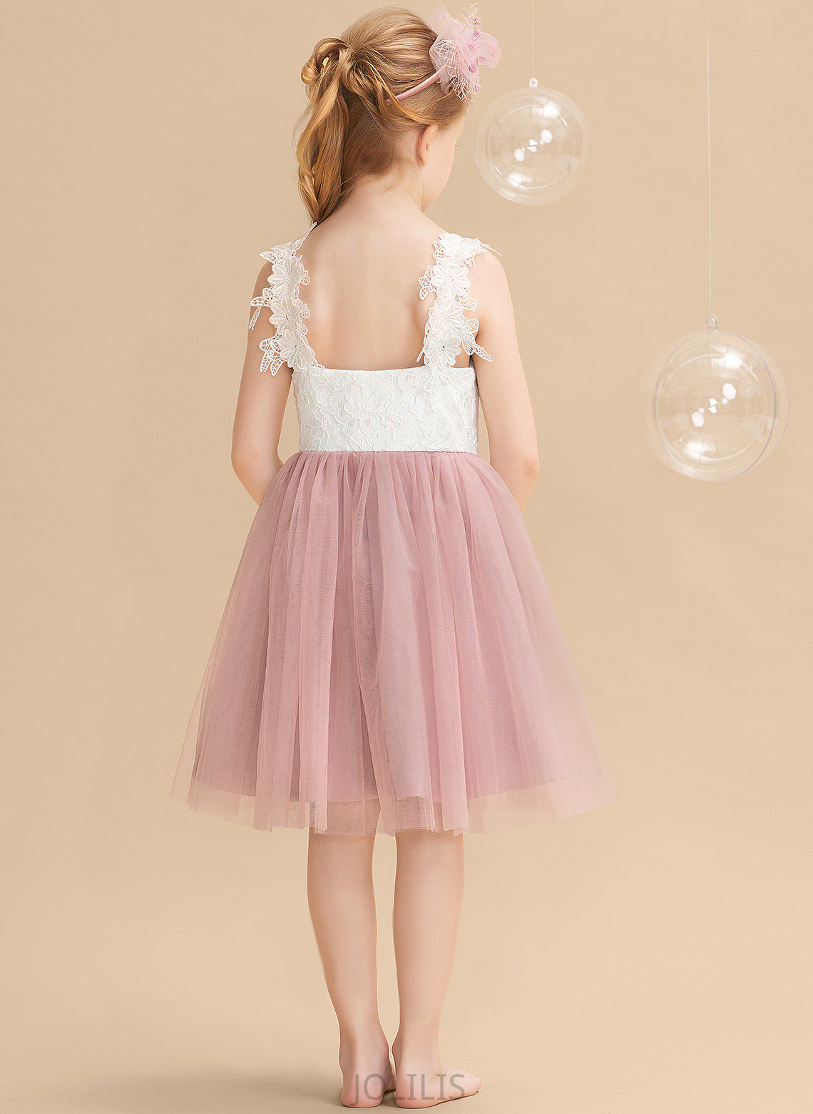 Dress Tulle/Lace Allyson Flower Knee-length Flower Girl Dresses Sleeveless A-Line V-neck Girl -