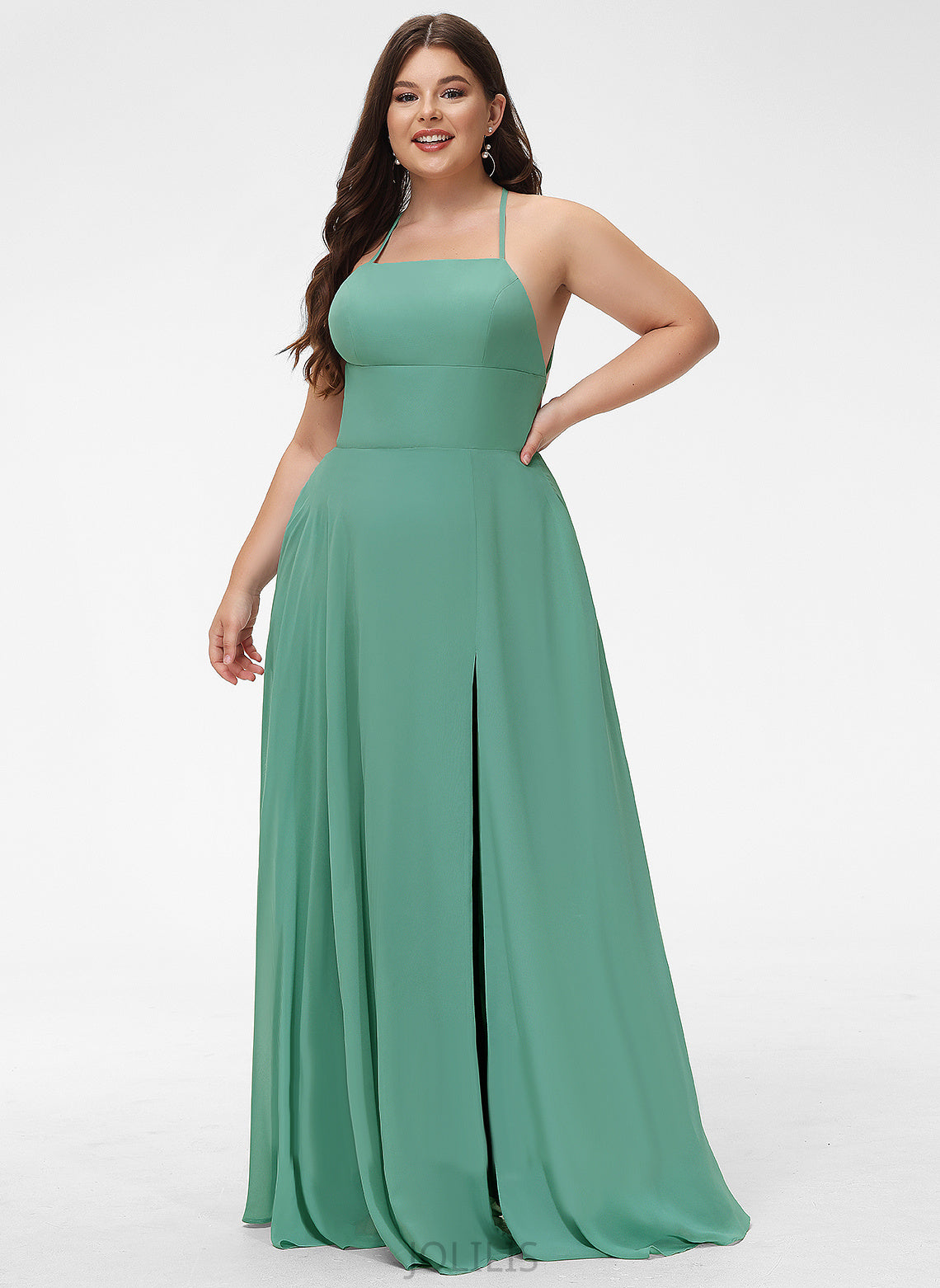 Floor-Length Silvia Chiffon A-Line Square Prom Dresses