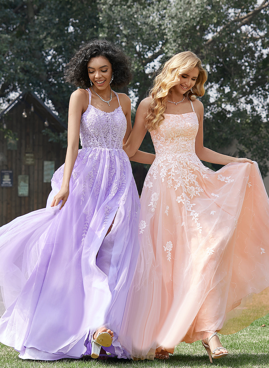 Prom Dresses Sweep Macie Lace Train Ball-Gown/Princess Scoop Sequins With Tulle