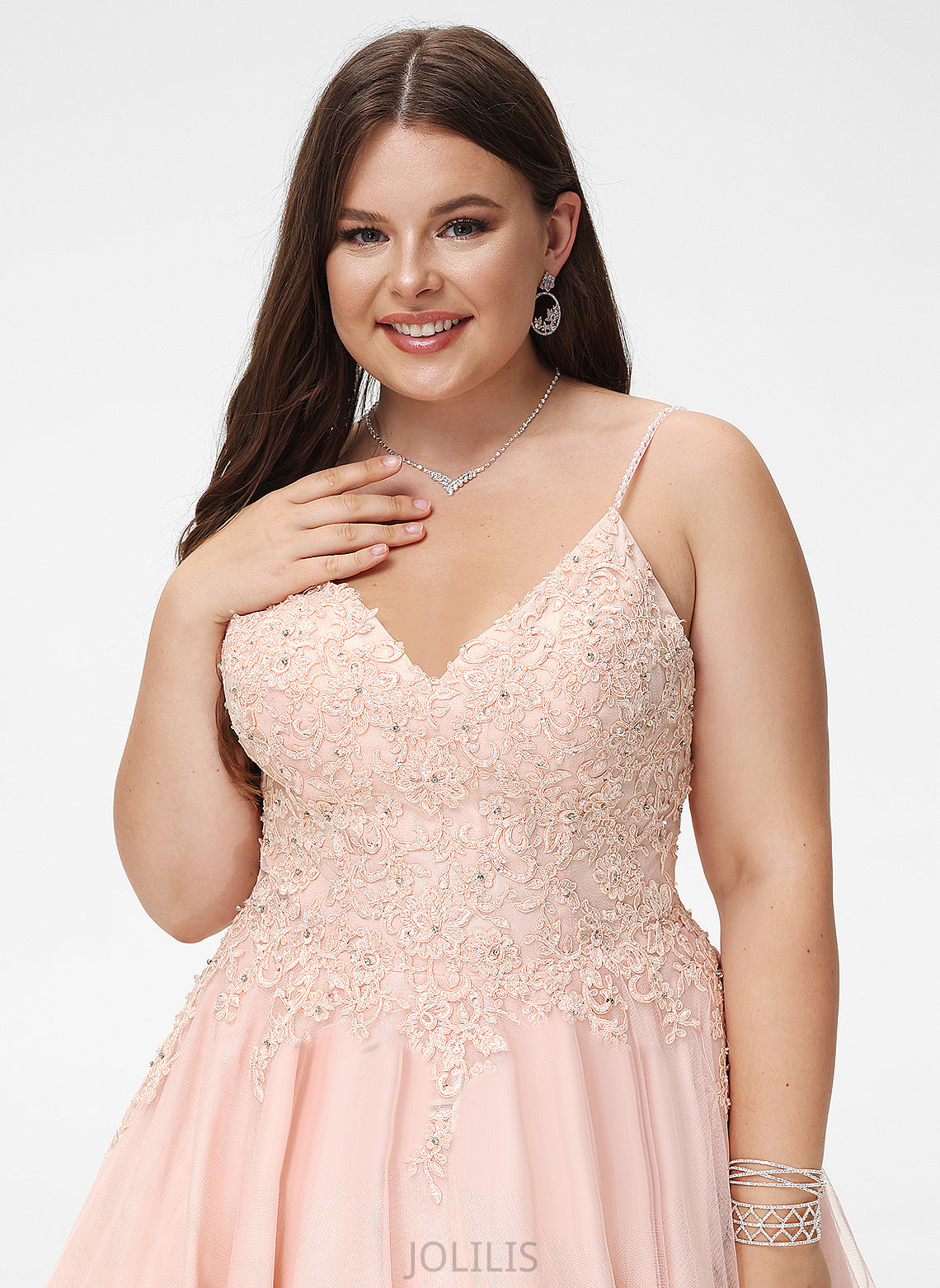 Undine Prom Dresses Short/Mini Tulle A-Line V-neck With Beading