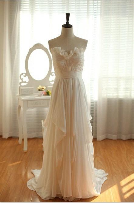 High Low Tiered Layers Custom Made Bridal Wedding Dress